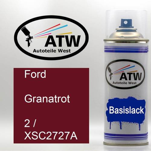 Ford, Granatrot, 2 / XSC2727A: 400ml Sprühdose, von ATW Autoteile West.